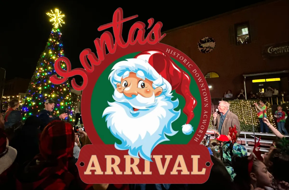 Santa's Arrival — Historic Downtown Acworth — official source image