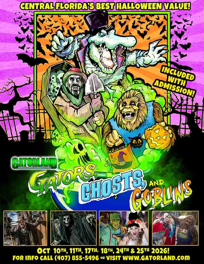 Gators, Ghosts & Goblins Halloween Event at Gatorland — official source image