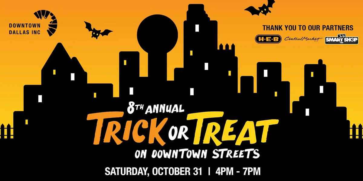 Trick or Treat on Downtown Streets — Main Street Garden, Dallas — official source image