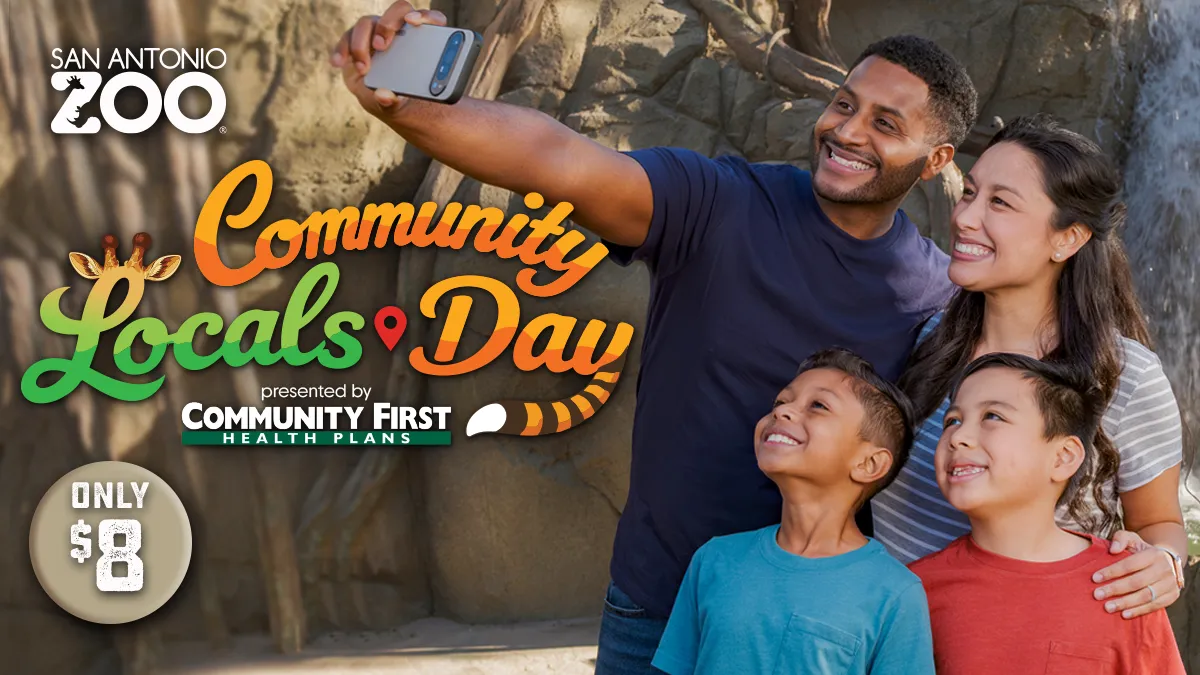 Community Locals Day ($8 admission) at San Antonio Zoo — official source image