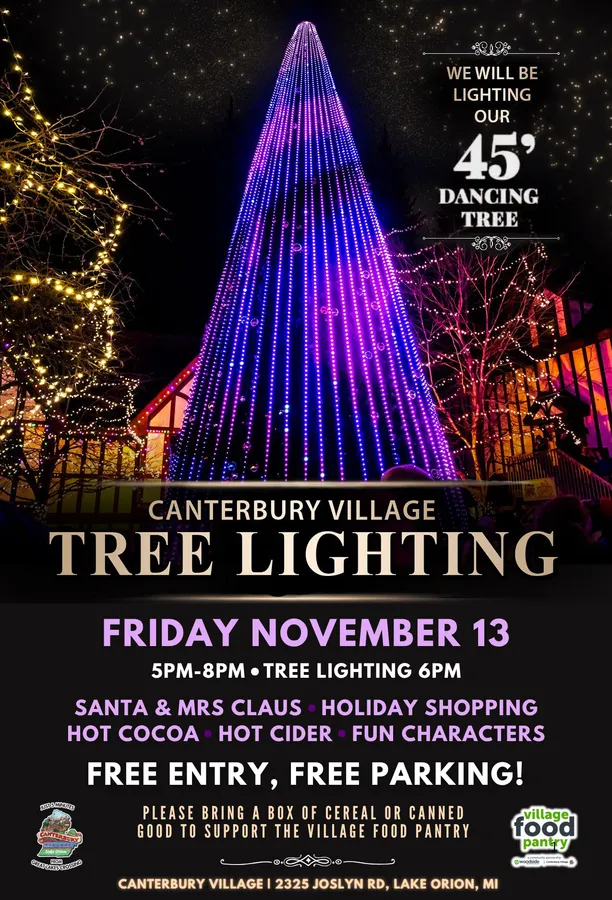 Canterbury Village Tree Lighting 2026 — official source image