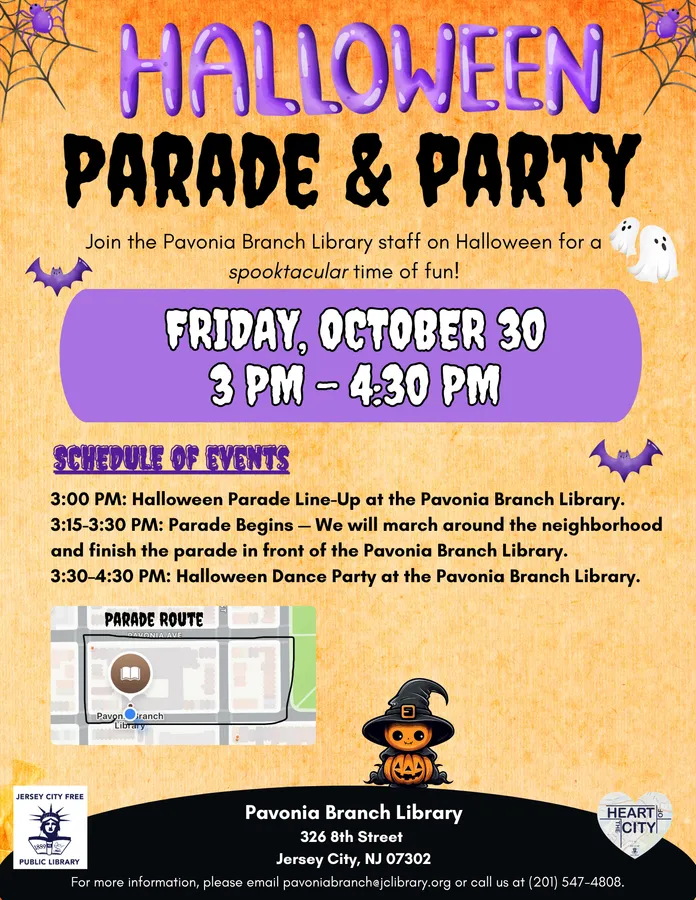 Children's Halloween Parade & Party — Pavonia Branch — official source image