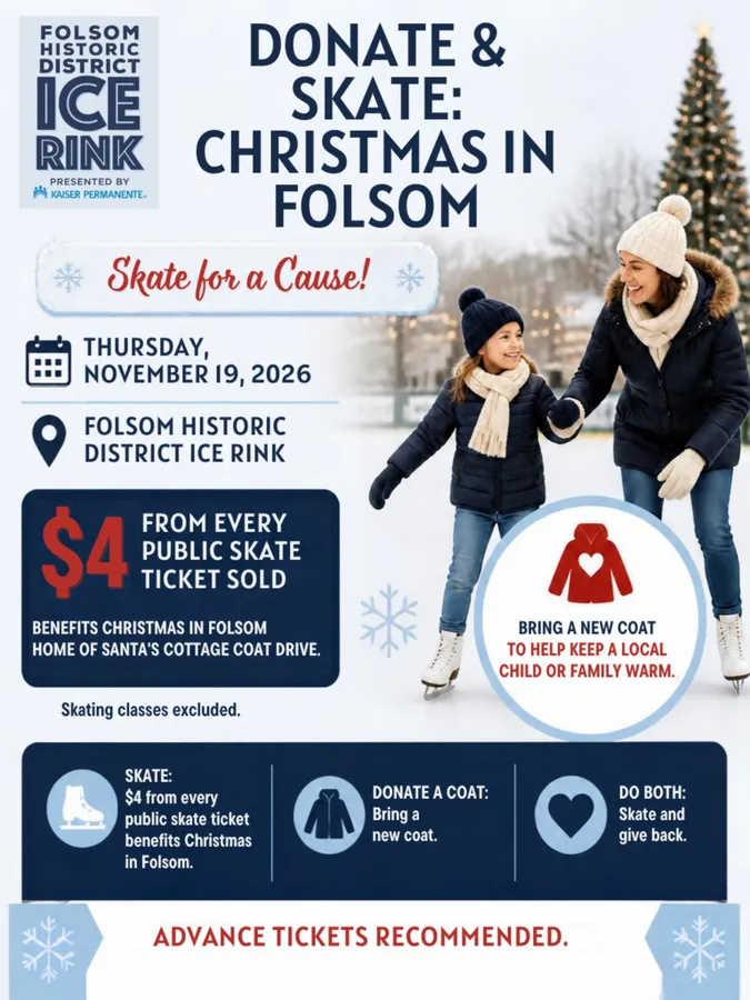 Donate & Skate Days at the Historic Folsom Ice Rink — official source image