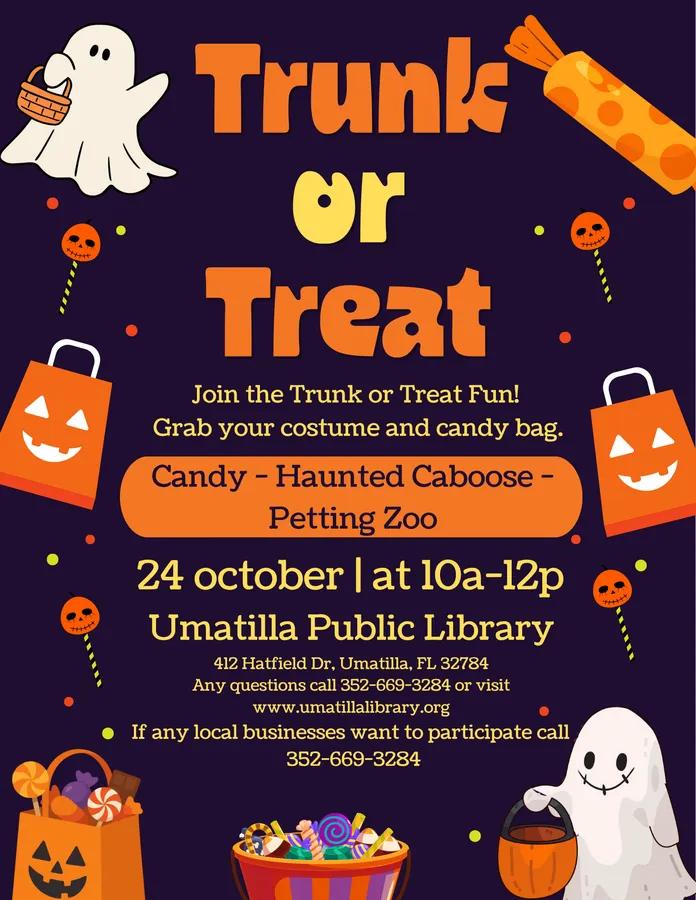 Halloween Trunk or Treat at Umatilla Public Library — official source image