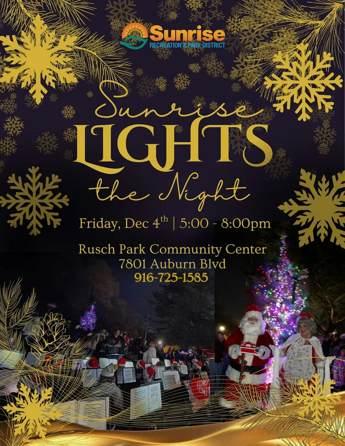 Sunrise Lights the Night Tree Lighting — Citrus Heights — official source image