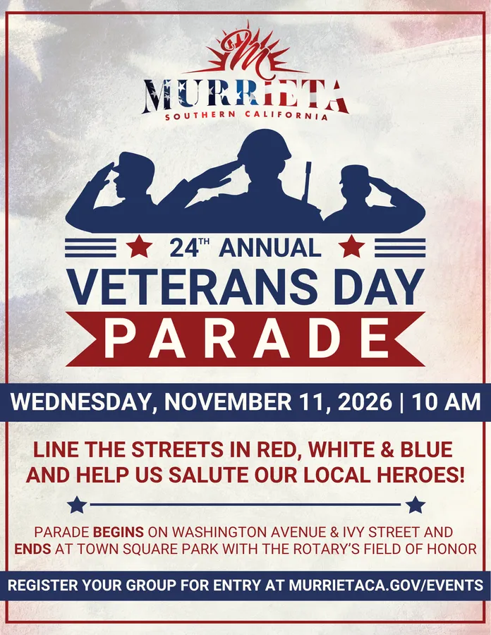 Murrieta Veterans Day Parade (24th Annual) — official source image