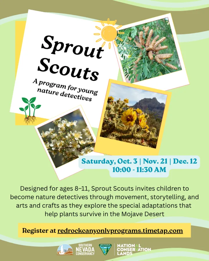 Sprout Scouts at Red Rock Canyon (ages 8-11) — official source image