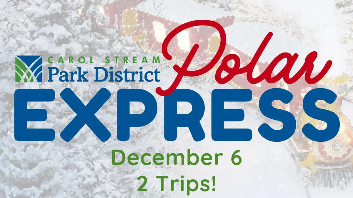 Polar Express Santa Train from Roselle — Carol Stream Park District — official source image