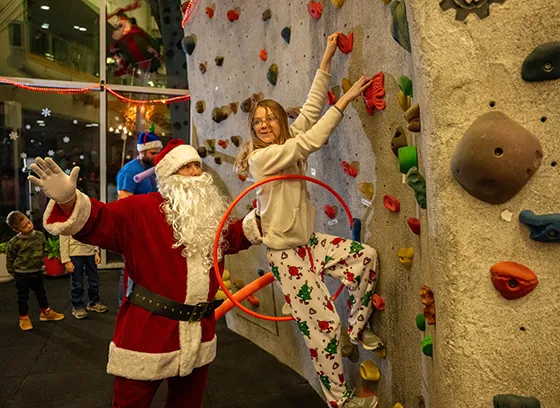 Climbing with Santa at Roger Carter Community Center — official source image