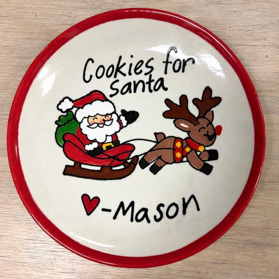 Cordovan Sugar Land Cookies for Santa Plate — official source image
