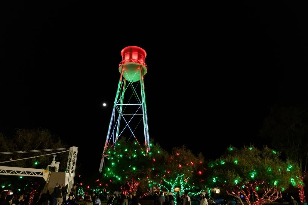 Gilbert Water Tower Holiday Lighting — official source image