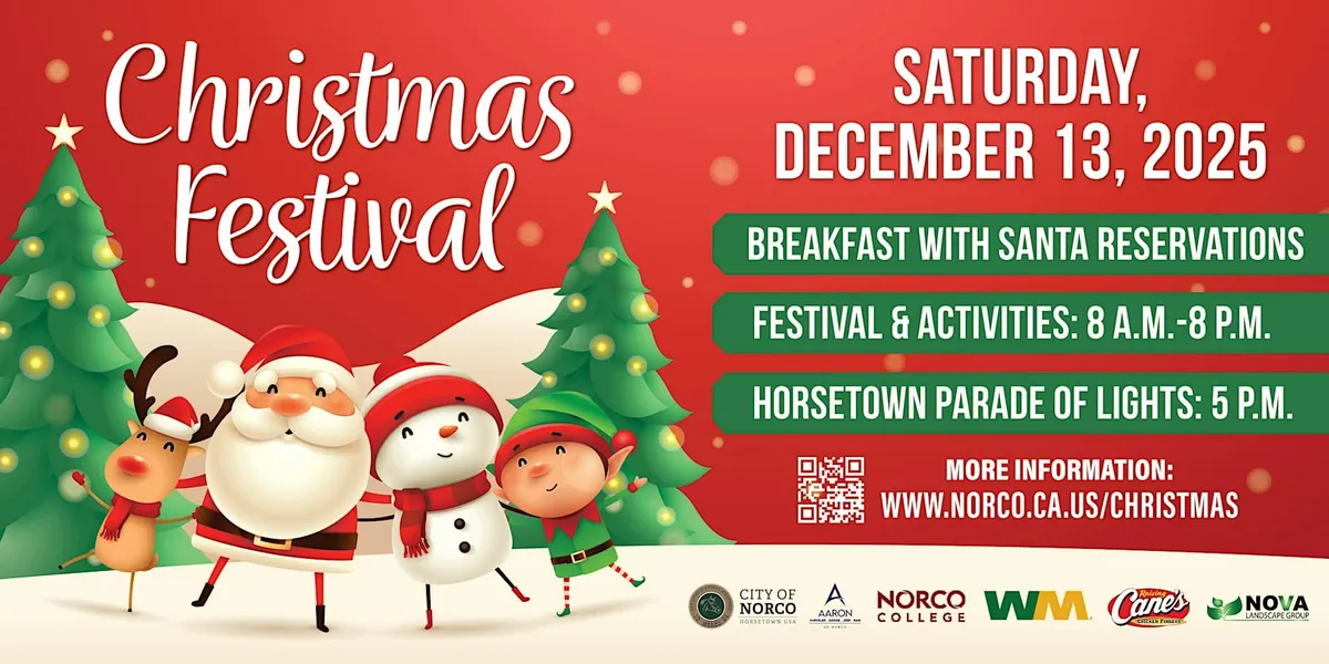 Norco Christmas Festival, Breakfast with Santa & Horsetown Parade of Lights — official source image