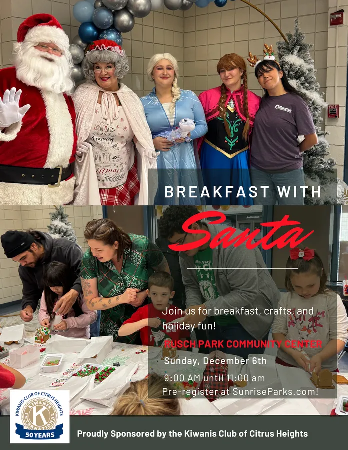 Breakfast with Santa — Sunrise Parks, Citrus Heights — official source image