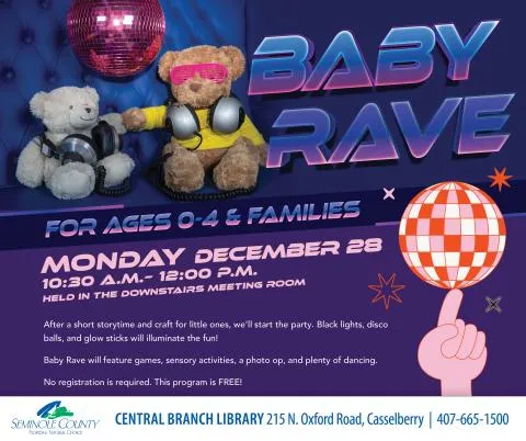Baby Rave (Ages 0-4 & Families) — Jean Rhein Central Library — official source image