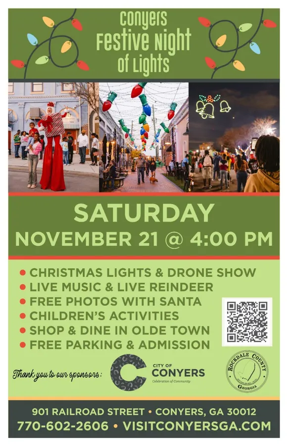 Festive Night of Lights — Olde Town Conyers — official source image