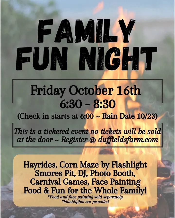 Family Fun Night at Duffield's Farm — official source image