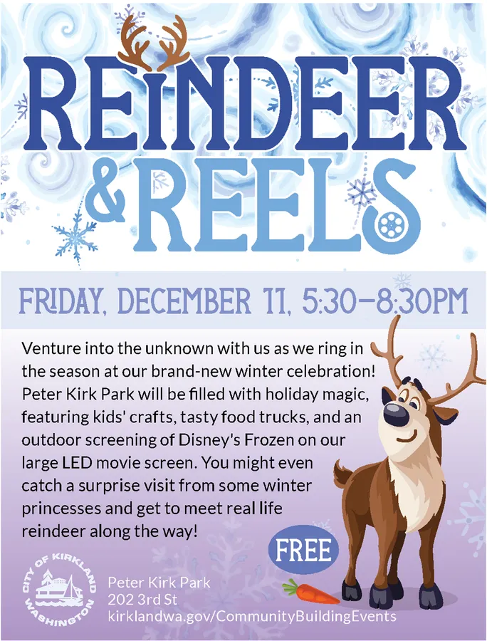 Reindeer and Reels at Peter Kirk Park – Kirkland — official source image
