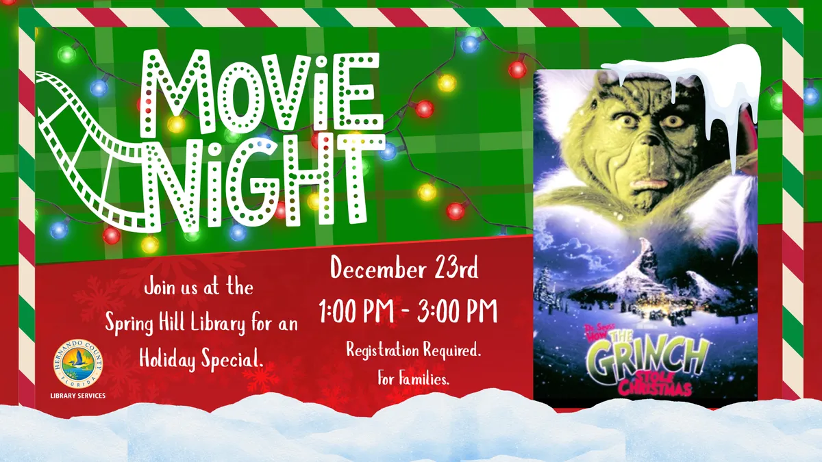 Holiday Movie Matinee for Families at Spring Hill Branch Library — official source image