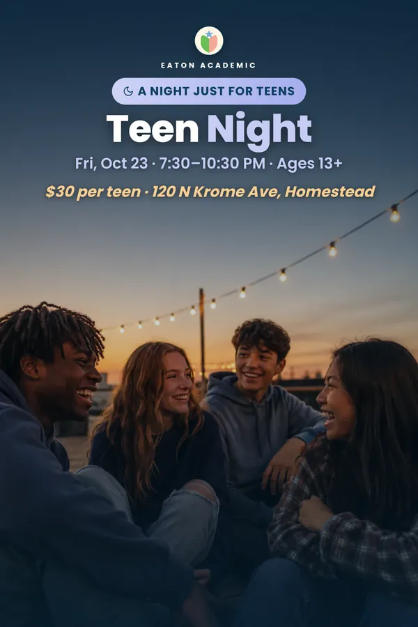 Eaton Academic Homestead Teen Night — October 2026 — official source image