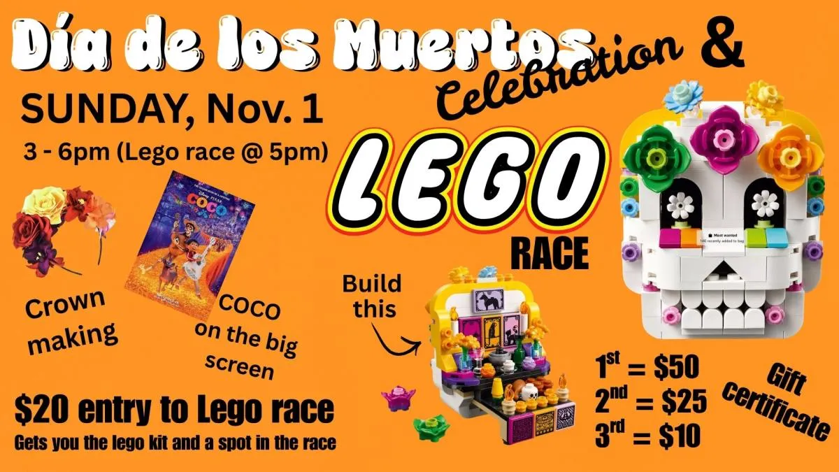 Day of the Dead Celebration and LEGO Race at Yellow Dog — Denton — official source image