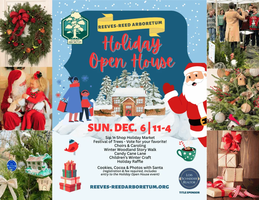 Holiday Open House with Cookies, Cocoa & Photos with Santa — Reeves-Reed Arboretum — official source image