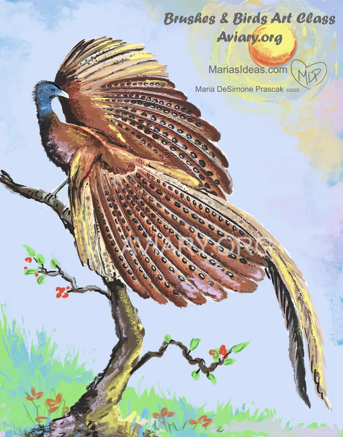 Brushes & Birds: Great Argus! Painting Class at the National Aviary — official source image