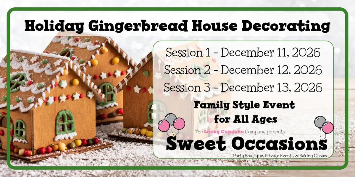 Holiday Gingerbread House Decorating at Sweet Occasions — official source image
