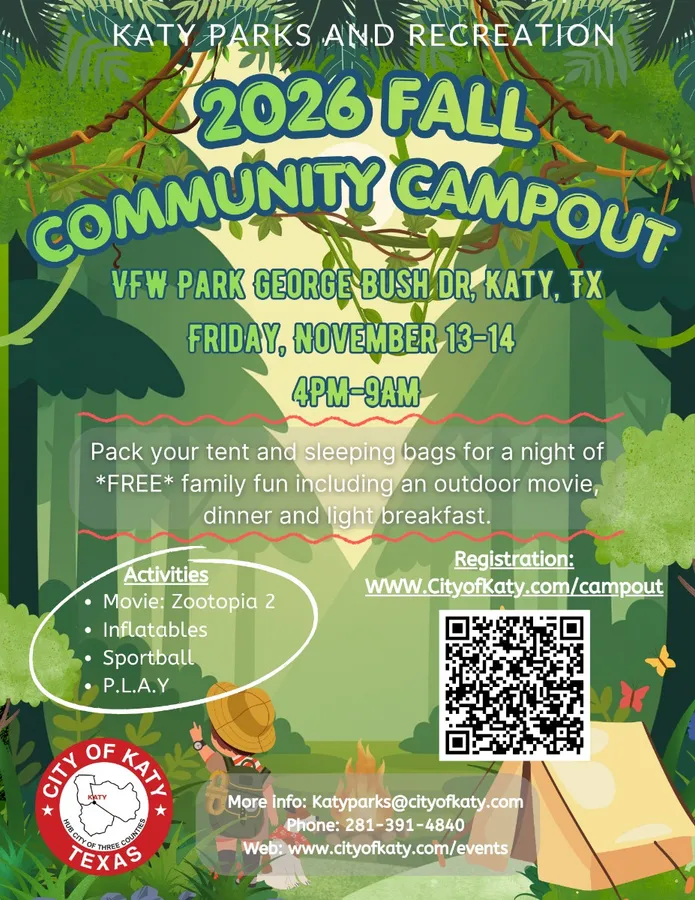 Fall Community Campout at VFW Park — Katy — official source image