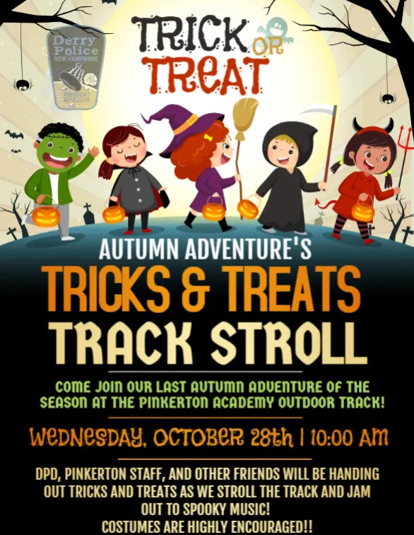 Autumn Adventure's Tricks & Treats Track Stroll (Derry, NH) — official source image