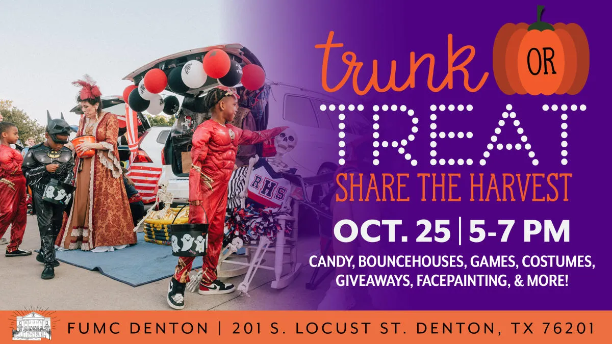 Trunk or Treat: Share the Harvest at FUMC Denton — official source image
