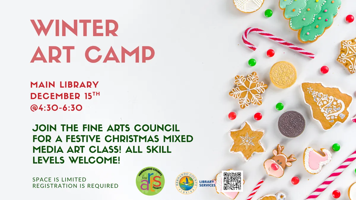 Winter Art Camp with the Hernando County Fine Arts Council @ Main Library — official source image