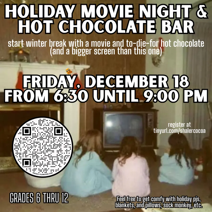 Teen Holiday Movie Night & Hot Chocolate Bar — official source image