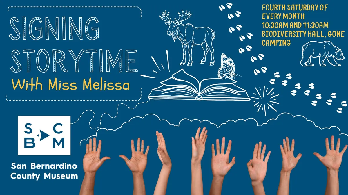 Signing Storytime: 'Monster Hands' (San Bernardino County Museum) — official source image