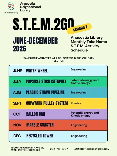 STEM2Go — Anacostia Monthly Take-Home Projects — official source image