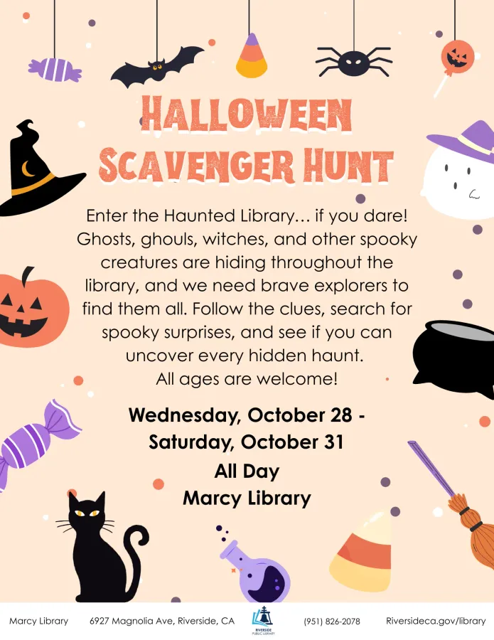 Halloween Scavenger Hunt: Enter the Haunted Library — official source image