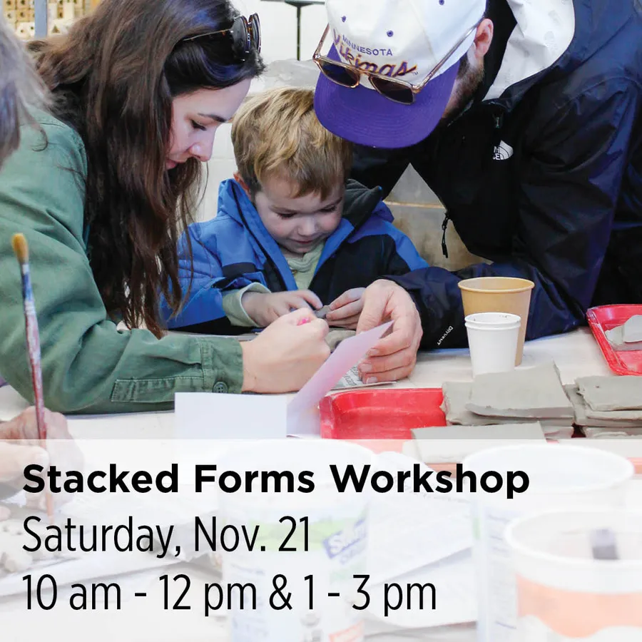 Stacked Forms family clay workshop (adult + child) — official source image
