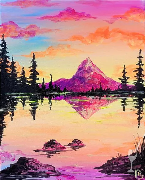 Neon Mountain Blacklight Paint! — official source image