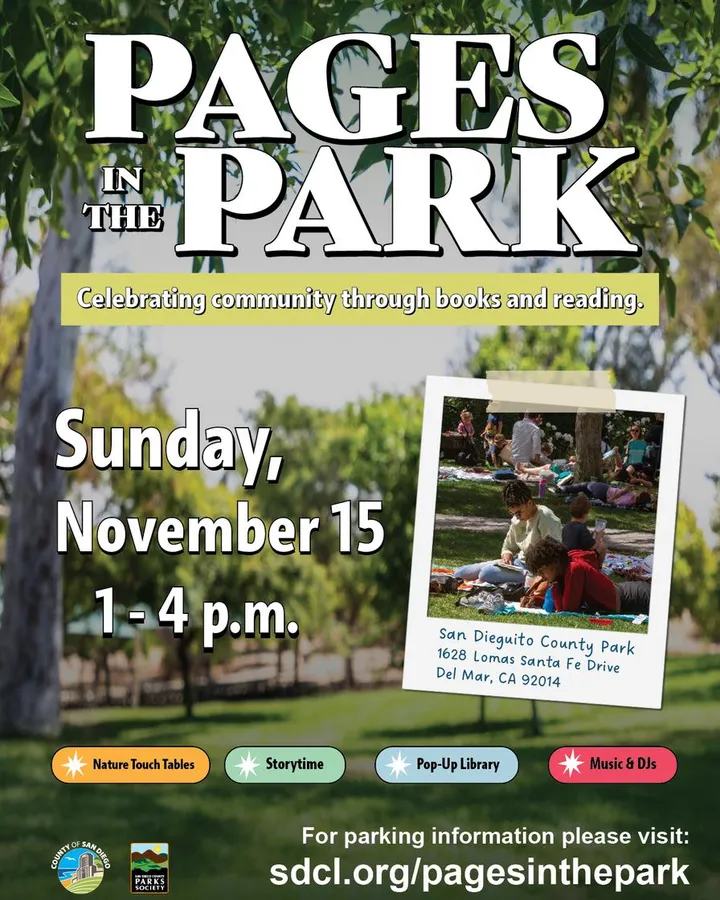 Pages in the Park at San Dieguito — official source image