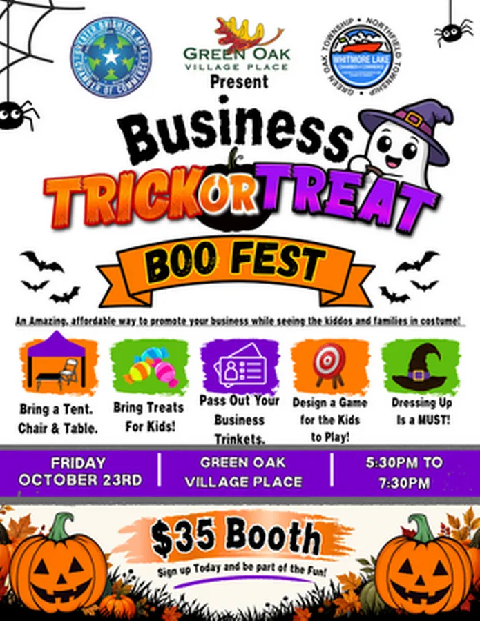 Trick or Treat Boo Fest at Green Oak Village Place — official source image