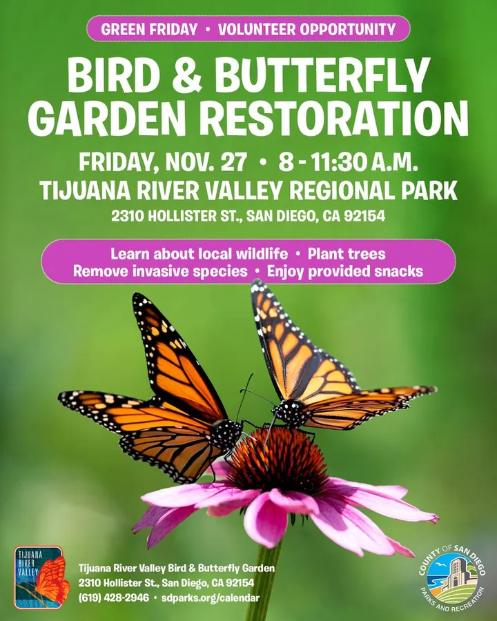 Green Friday: Bird & Butterfly Garden Restoration — official source image