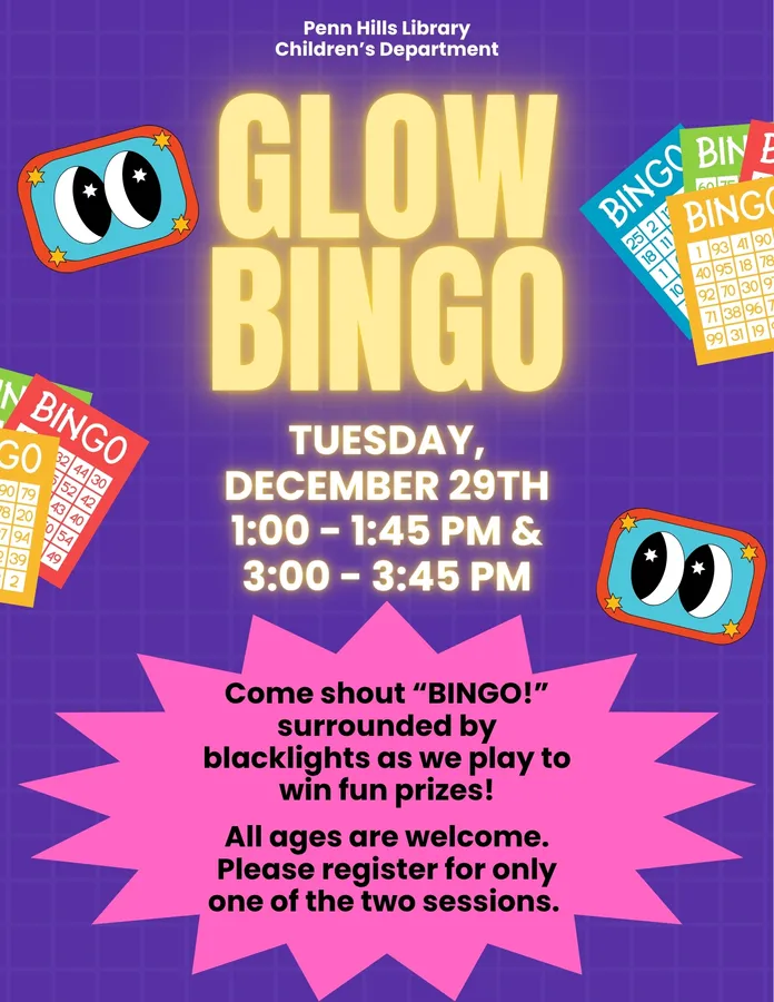Glow Bingo at Penn Hills Library — official source image