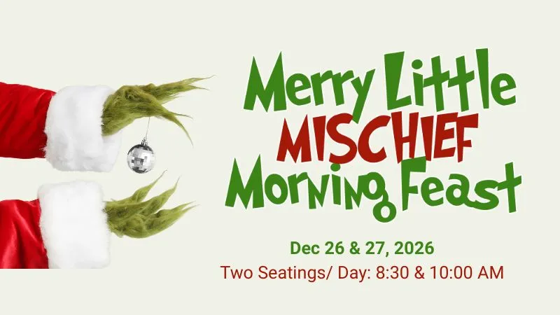 Merry Little Mischief Morning Feast — character breakfast — official source image