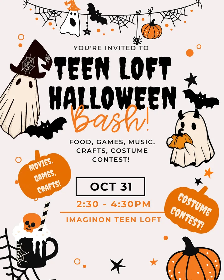 Teen Loft Halloween Bash at ImaginOn — official source image