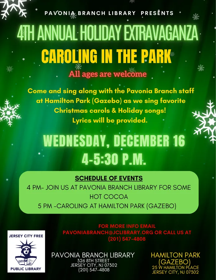 4th Annual Holiday Extravaganza: Caroling in the Park — official source image