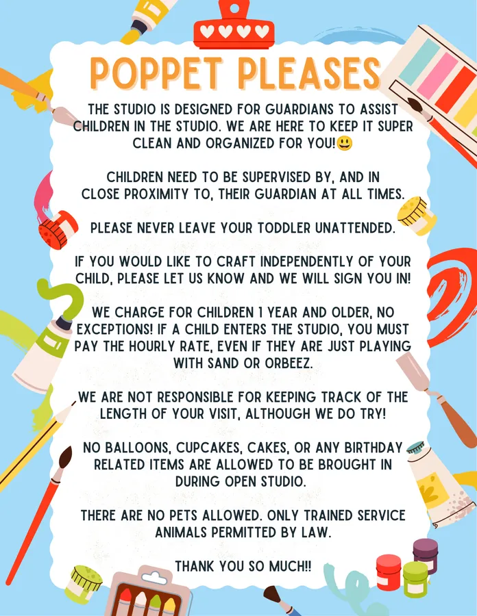 The Poppet Project Parent-and-child Open Studio — program image