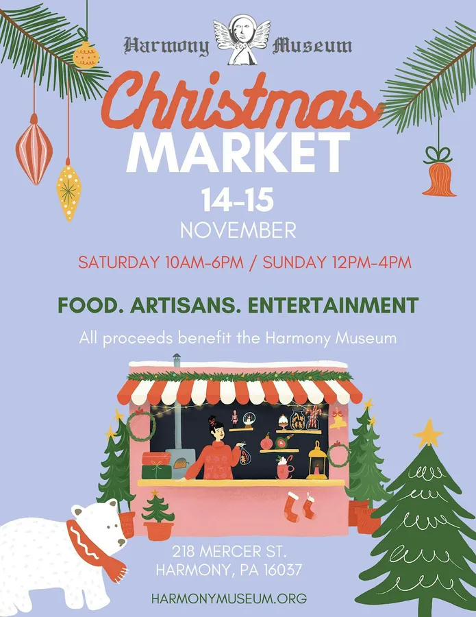 Weihnachtsmarkt – Historic Harmony German Christmas Market — official source image