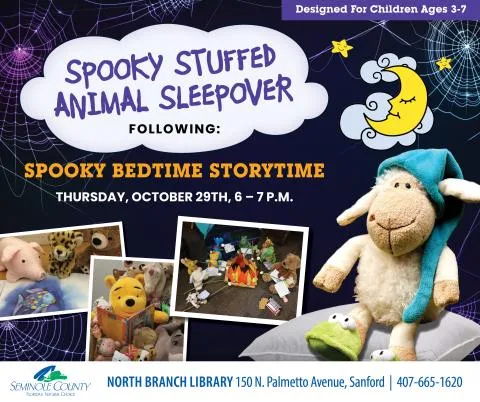 Spooky Stuffed Animal Sleepover Storytime (Ages 3-7) - North — official source image