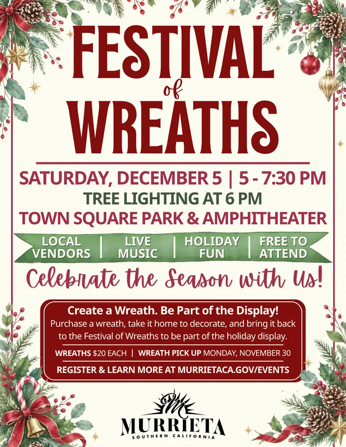 Murrieta Tree Lighting & Festival of Wreaths — official source image