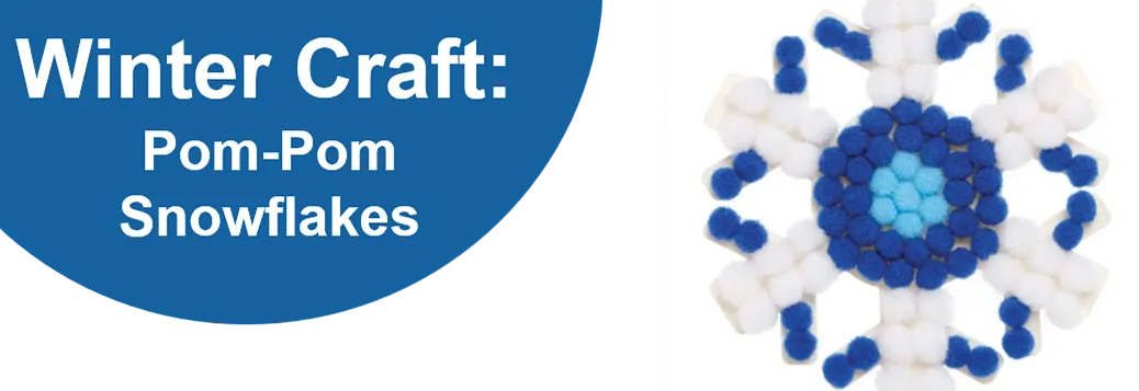 Winter Craft: Pom-Pom Snowflakes — Cardiff Library — official source image